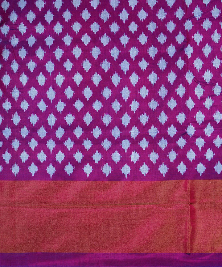 Purple handwoven silk pochampally ikat saree