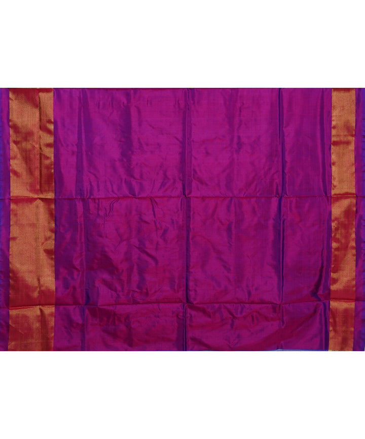 Purple handwoven silk pochampally ikat saree