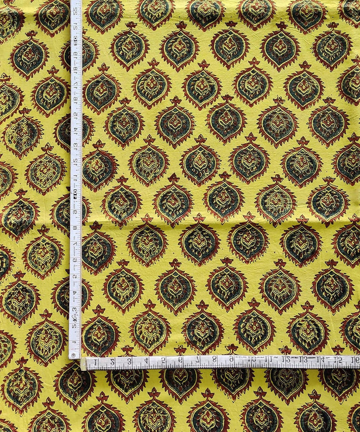 Multi color natural dye handspun handwoven cotton ajrakh print kurta material (2.5m per qty)
