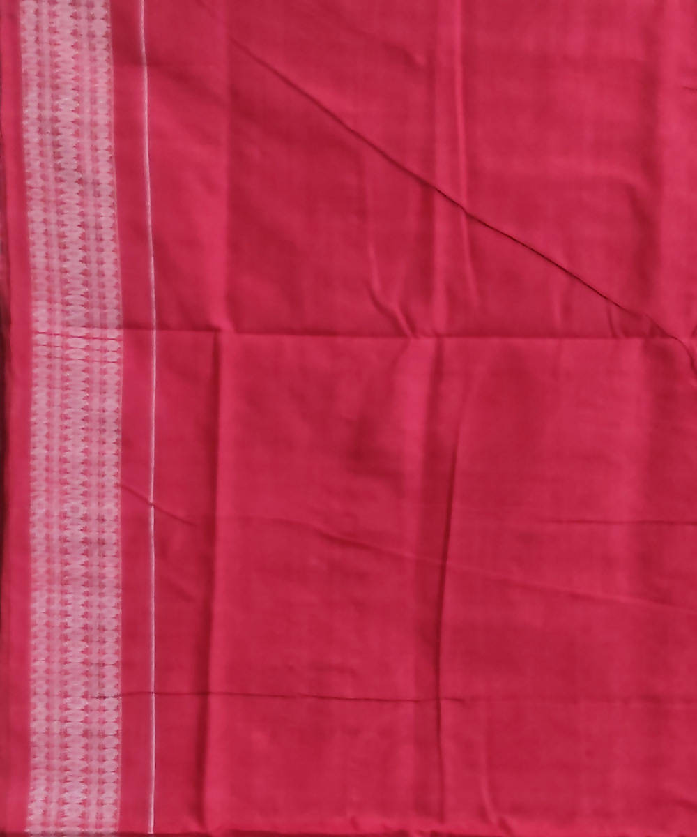 Grey and maroon cotton handloom sambalpuri saree