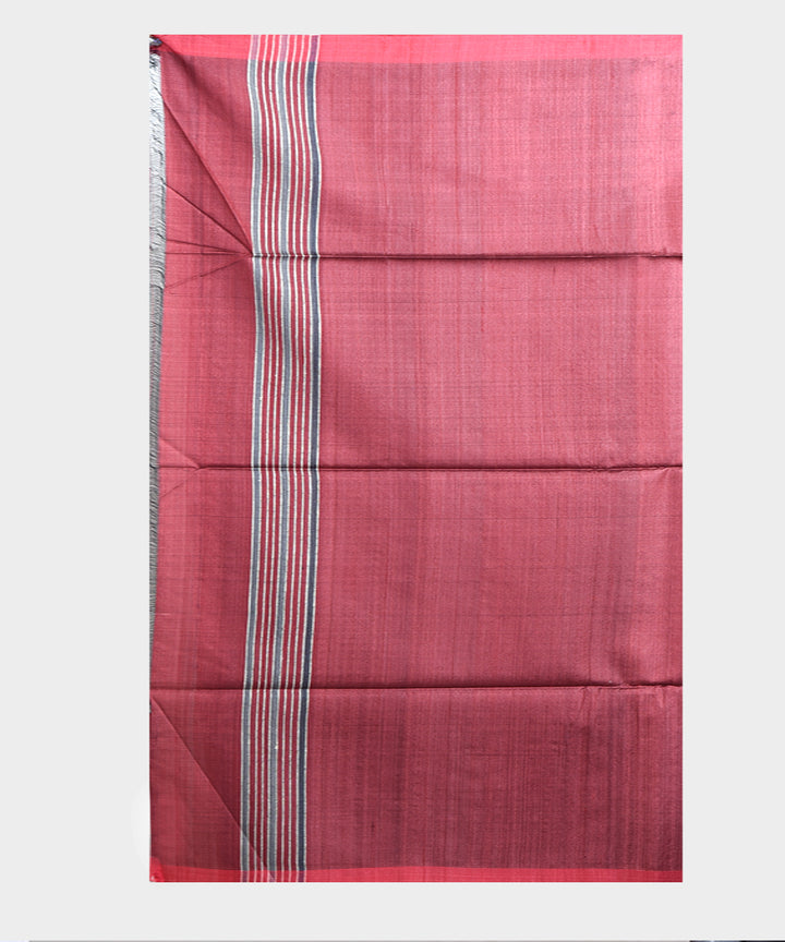 Grey handwoven tussar silk saree