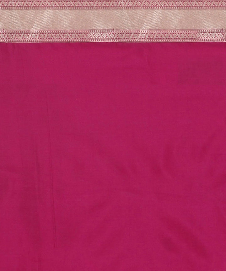 Purple pink silk handloom banarasi saree