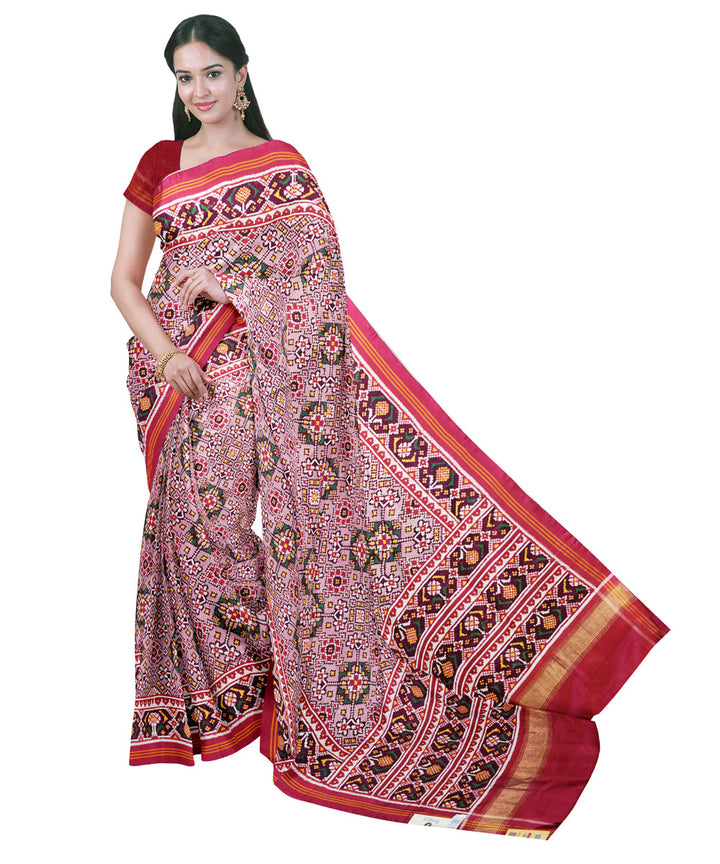 Multicolor handloom silk patola saree