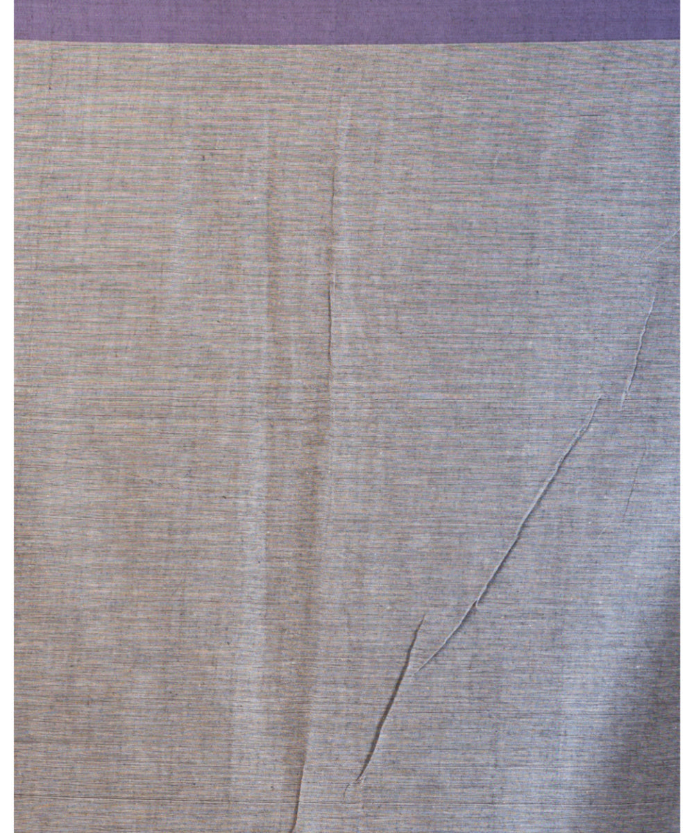 Grey blue handwoven bengal cotton saree