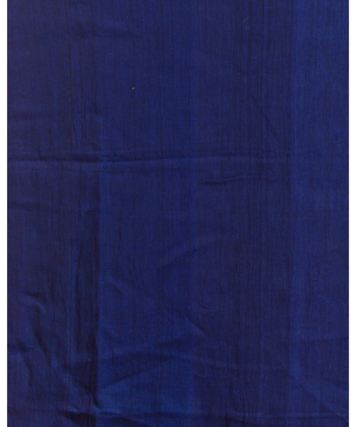 Berry blue handwoven bengal cotton and linen saree