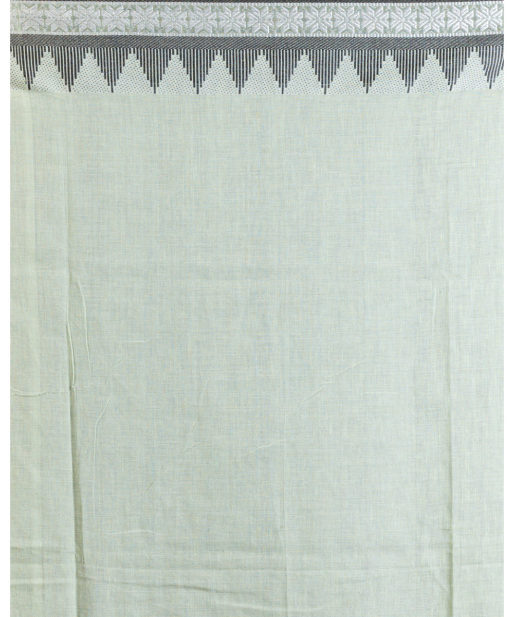 Light mint green handwoven bengal cotton saree