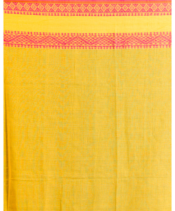 Orange yellow red handwoven bengal cotton begumpuri saree