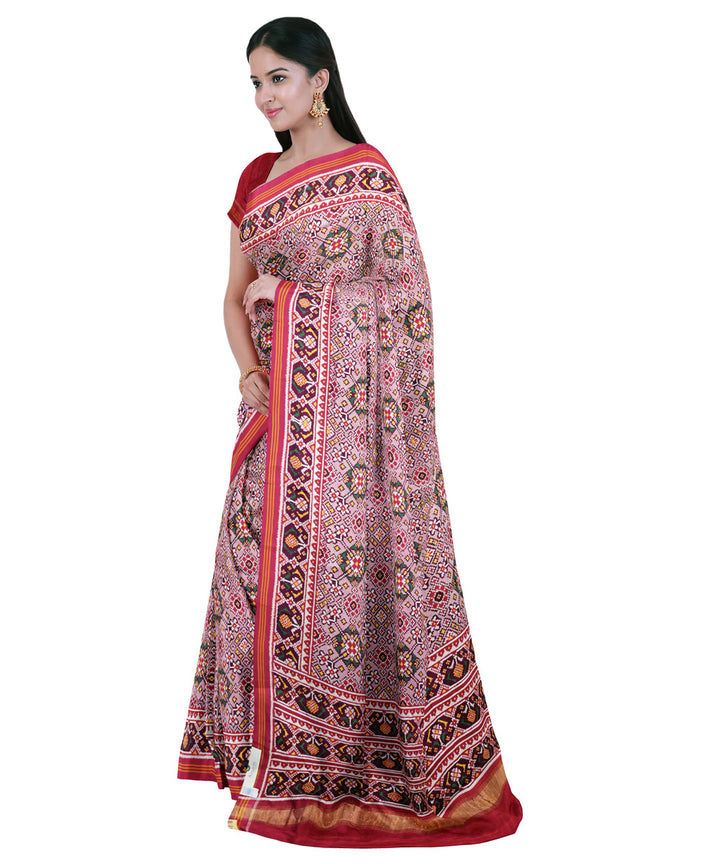 Multicolor handloom silk patola saree