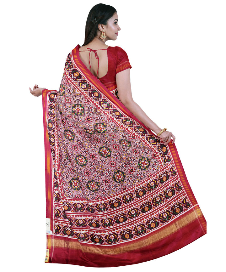 Multicolor handloom silk patola saree