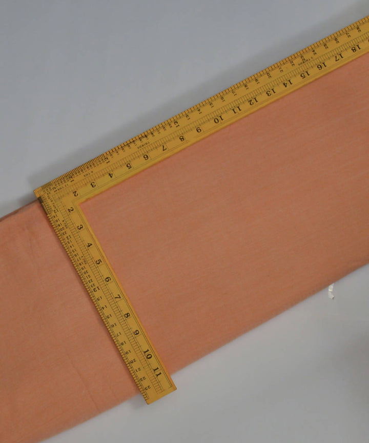 Dark Peach Handwoven Cotton Bamboo Fabric