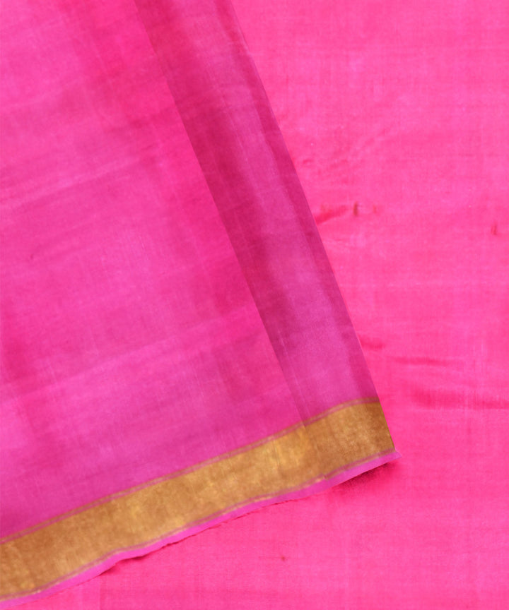 Pink silk handwoven patola saree