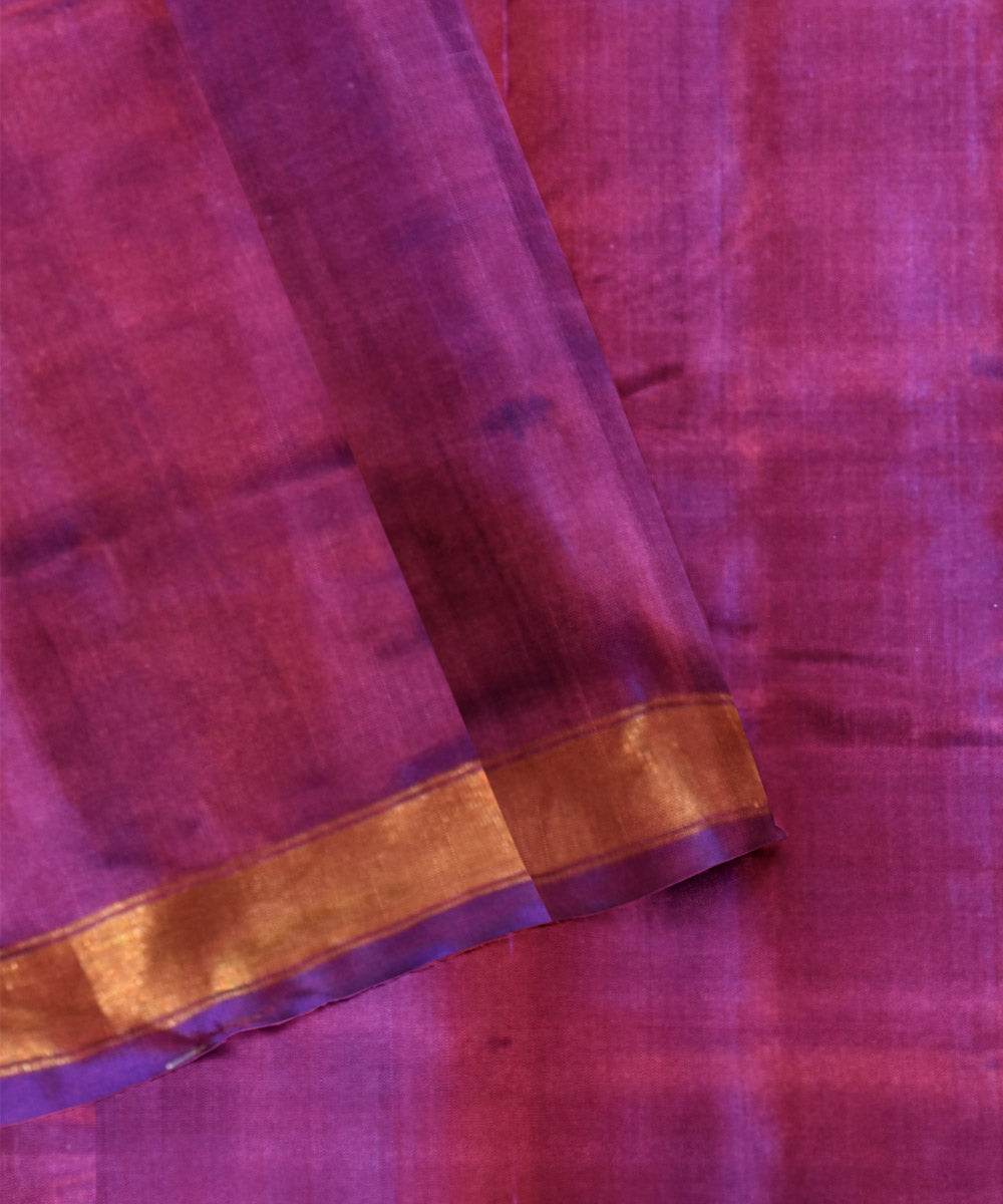 Purple handwoven silk patola saree