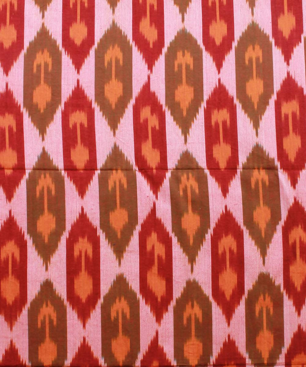 Multicolor Handloom Ikkat Cotton Bedsheet