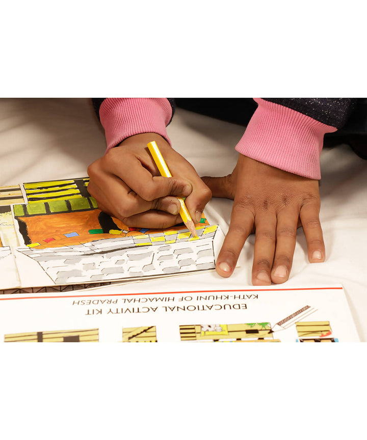 Educational DIY Colouring Kit(Bonga Huts of Gujrat)Learning Activity