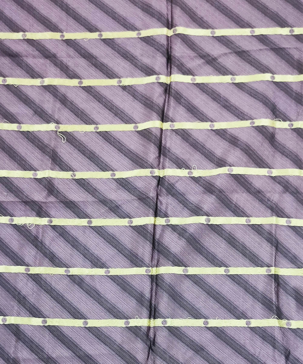 Purple black silk handloom assam stole