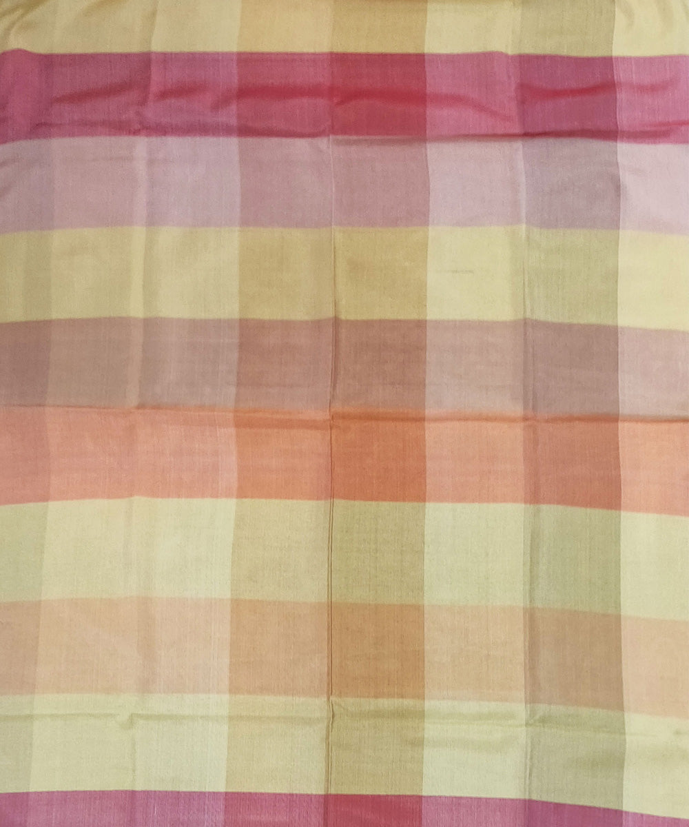 Multicolor silk handloom assam stole