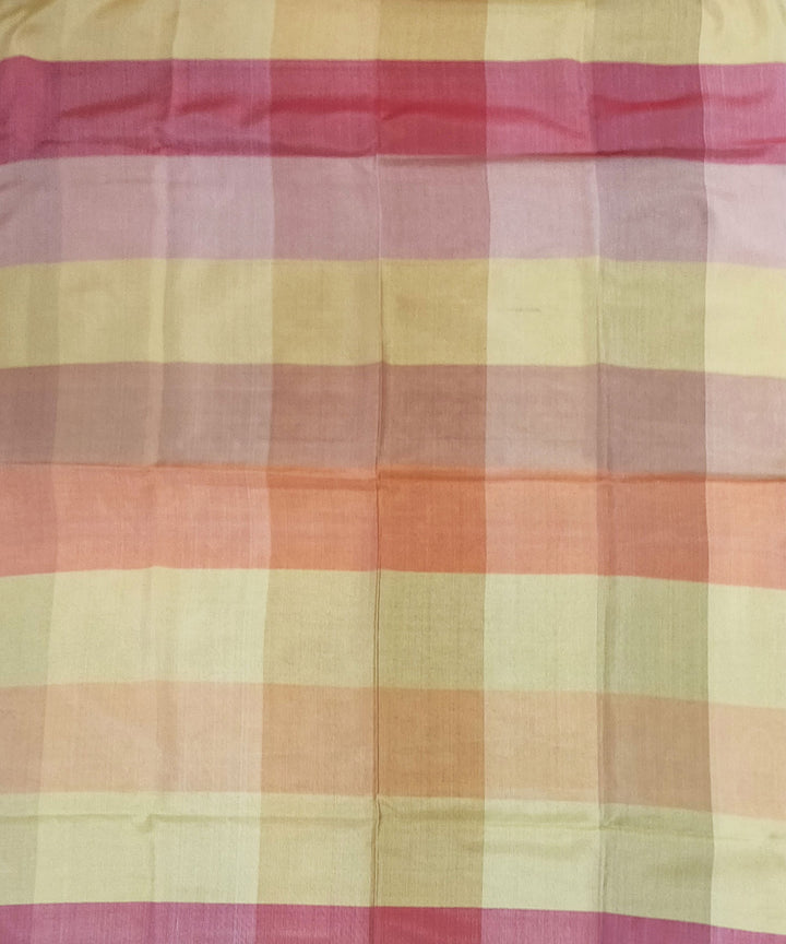 Multicolor silk handloom assam stole
