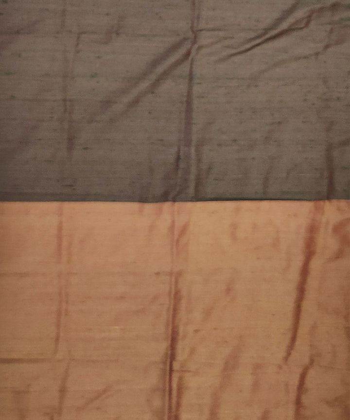 Brown silk handloom assam stole