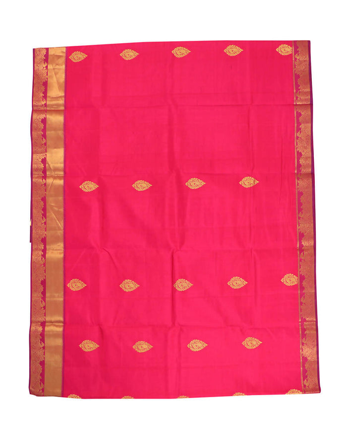 Pink dharmavaram handwoven pattu silk saree