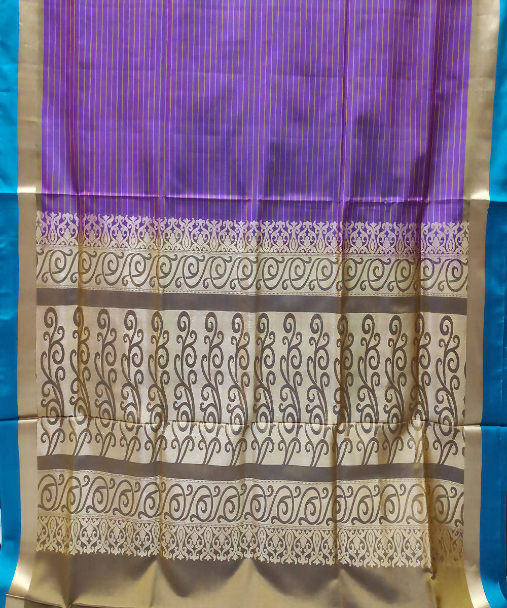 Purple Handwoven Venkatagiri Silk Saree