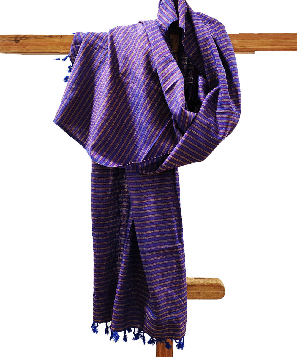Lavender purple handloom eri silk assam stole