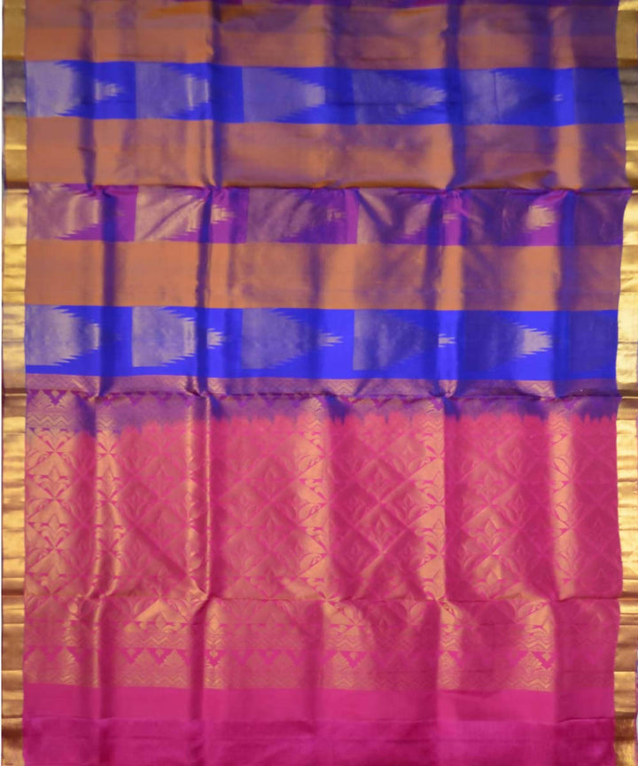 Multicolor Striped Handwoven Soft Silk Saree