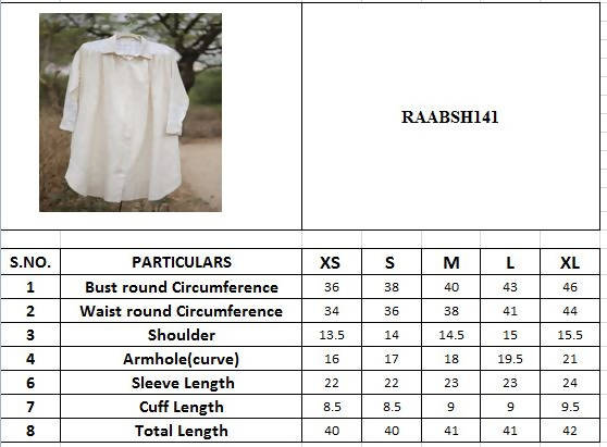 Cream white handcrafted cotton shirt dress