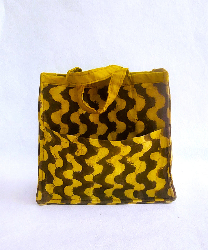 Mustard yellow handcrafted cotton bag