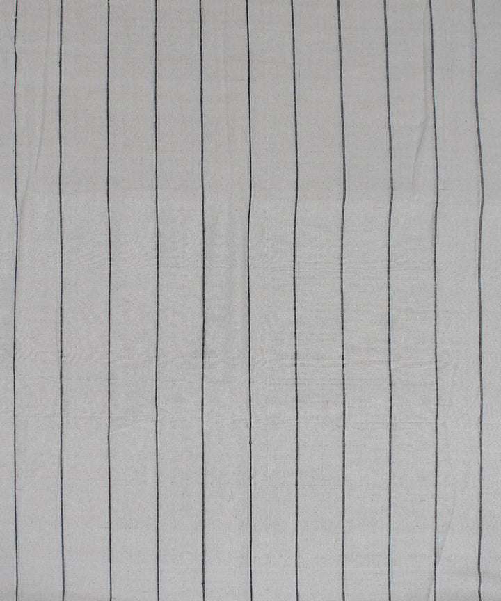Off white black stripes handloom cotton kotpad fabric