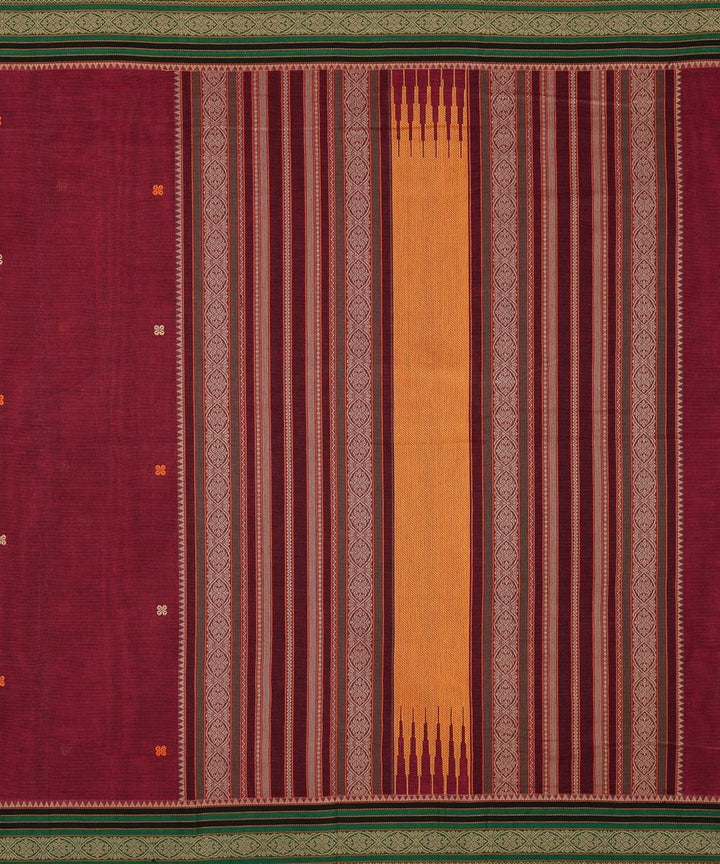 Purple butta handwoven kanchi cotton saree