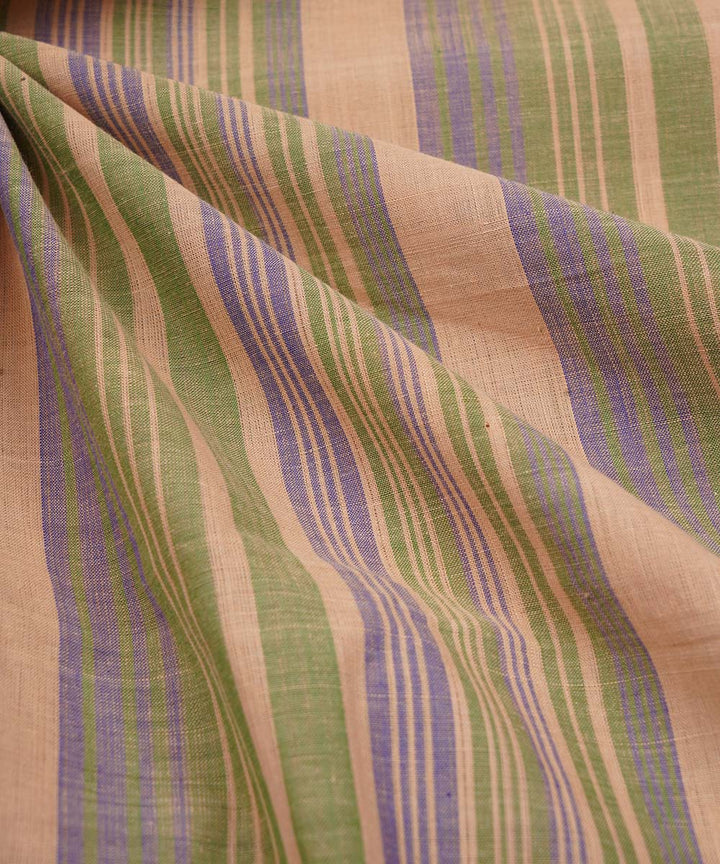 0.Multi color handloom stripe cotton mangalagiri fabric