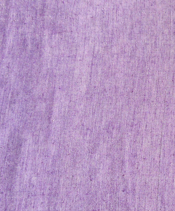 2.5m Purple white twill weave handspun handwoven cotton kurta fabric