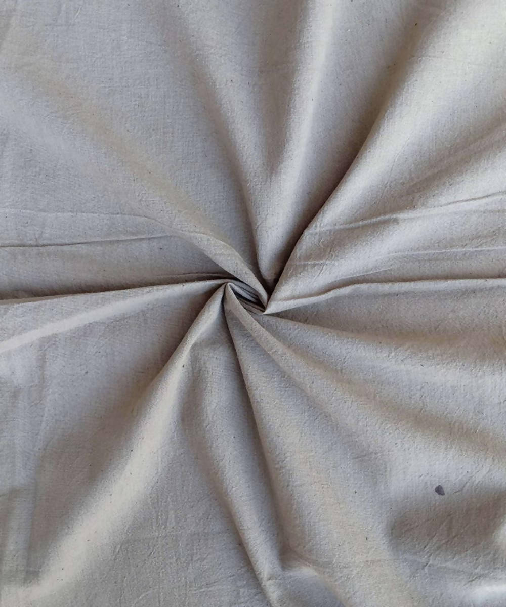 grey natural dye handspun handwoven Cotton kurta fabric (2.5m per qty)