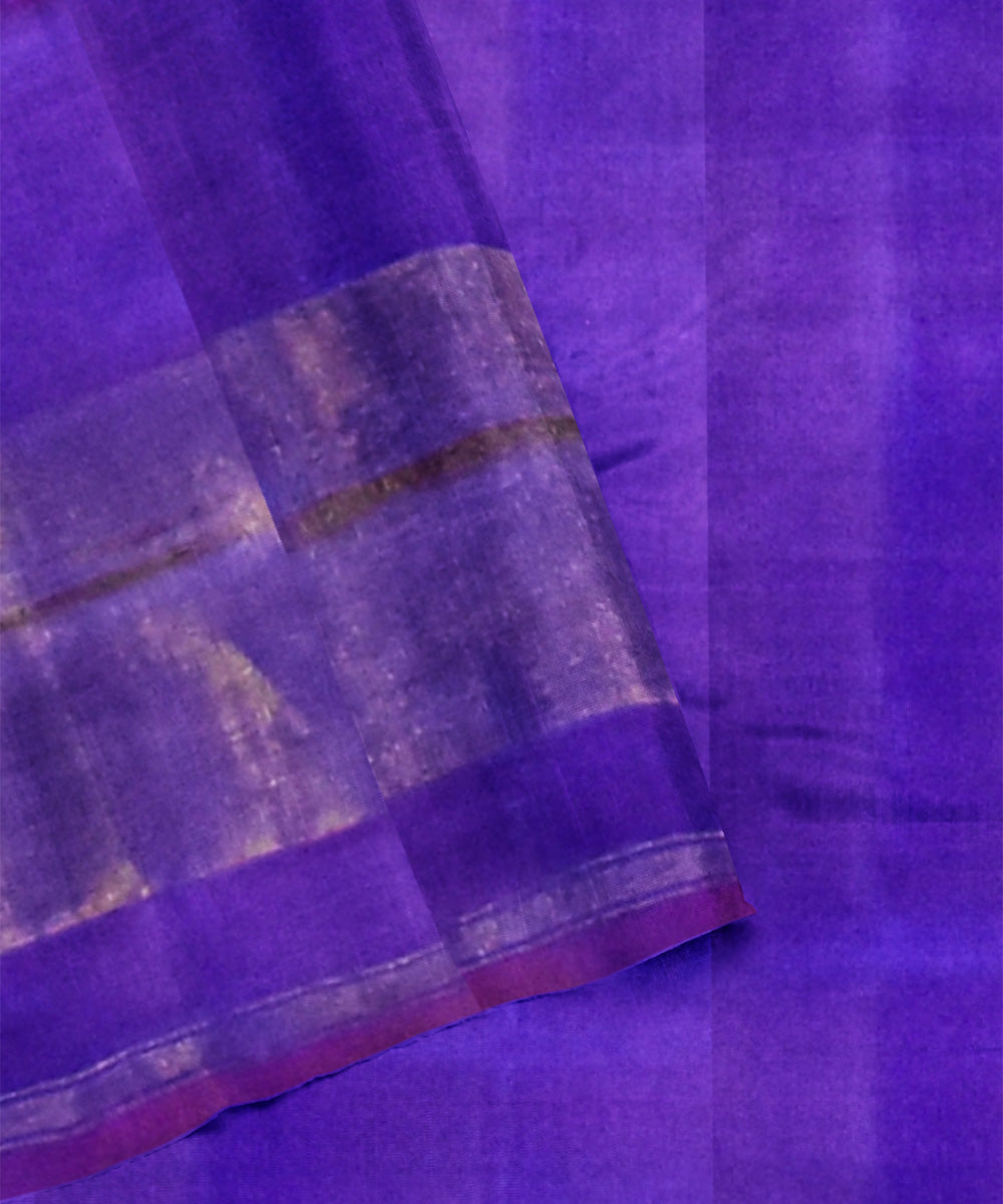 Purple handloom silk patola ikat saree