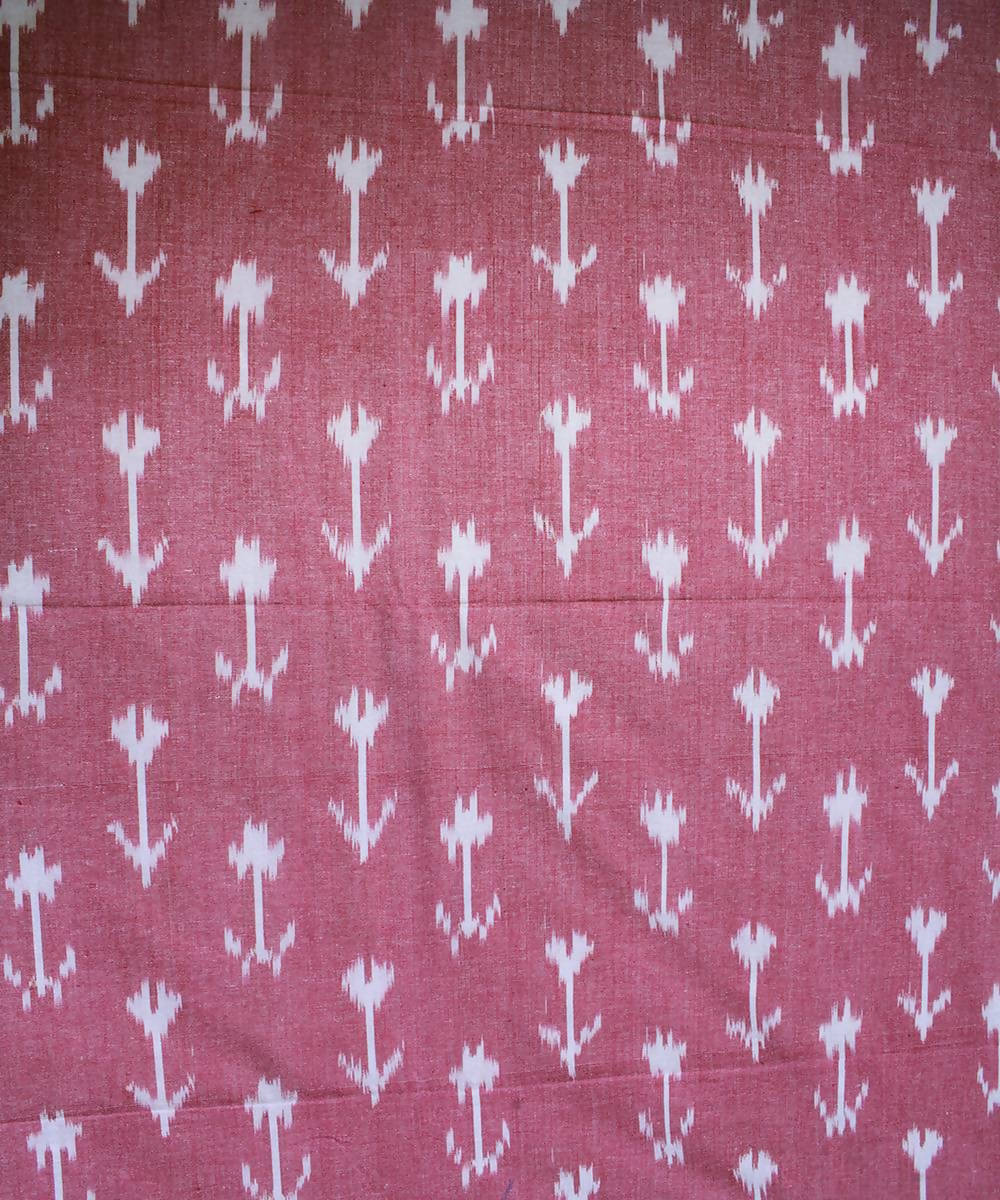 Pink Handloom Ikkat Cotton Bedsheet