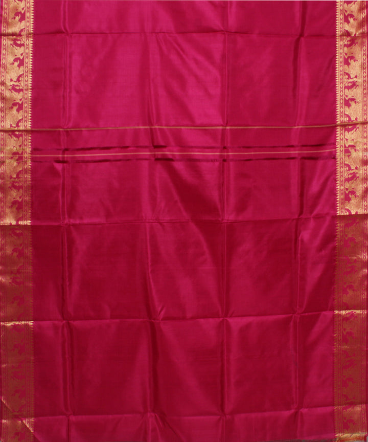 Pink handwoven silk baluchari saree