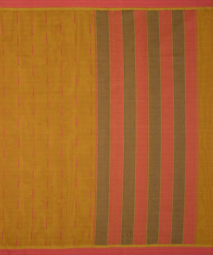 Olive green malli moggu butta handwoven kanchi cotton saree