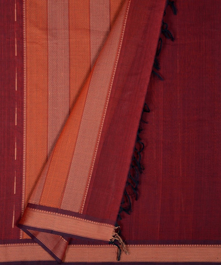 Maroon malli moggu butta handwoven kanchi cotton saree