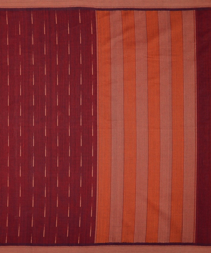 Maroon malli moggu butta handwoven kanchi cotton saree