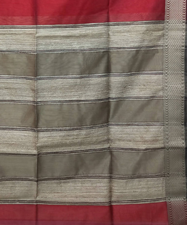 Red handloom cotton silk maheshwari saree