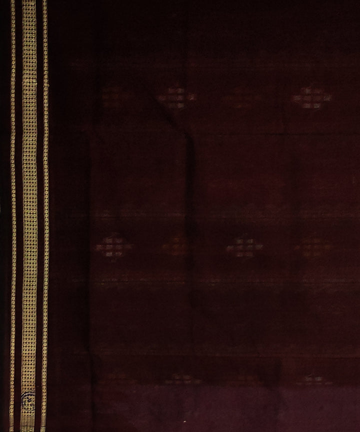 Lavender mahogani cotton handloom bomkai saree