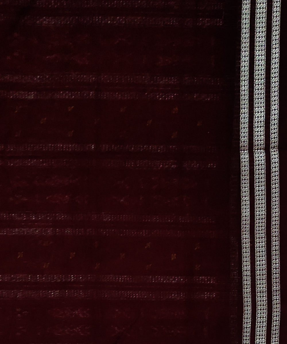 Pink mahogani cotton handloom bomkai saree