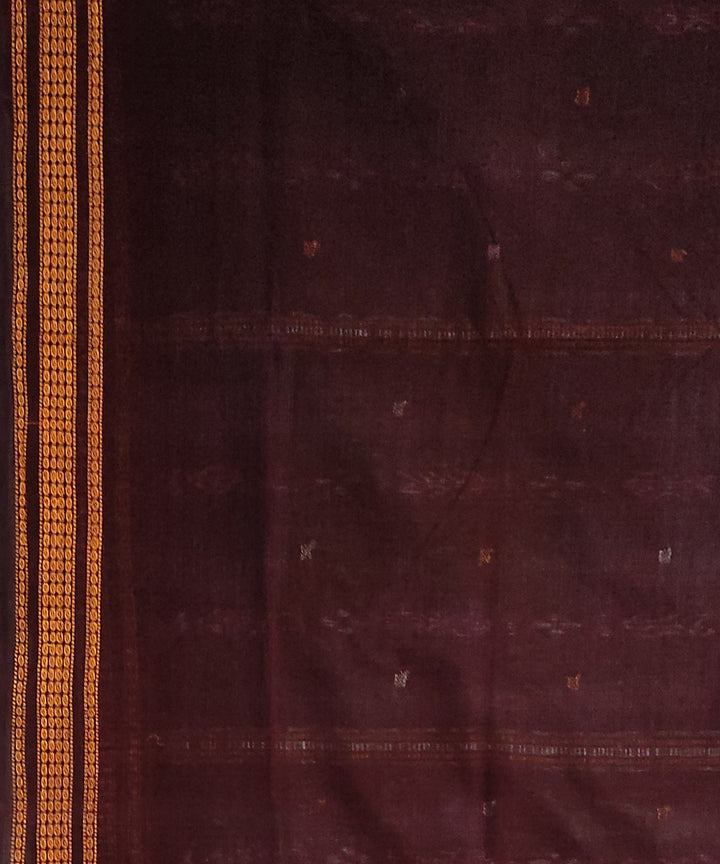 Cyan blue mahogani cotton handloom bomkai saree