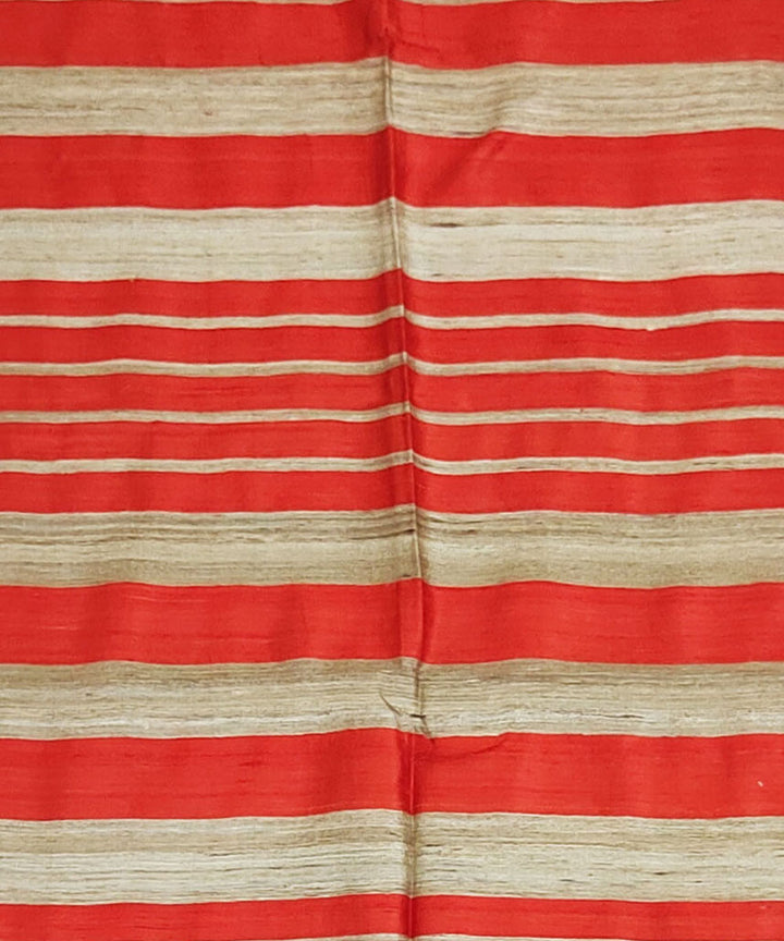 Red handloom ghicha silk assam stole