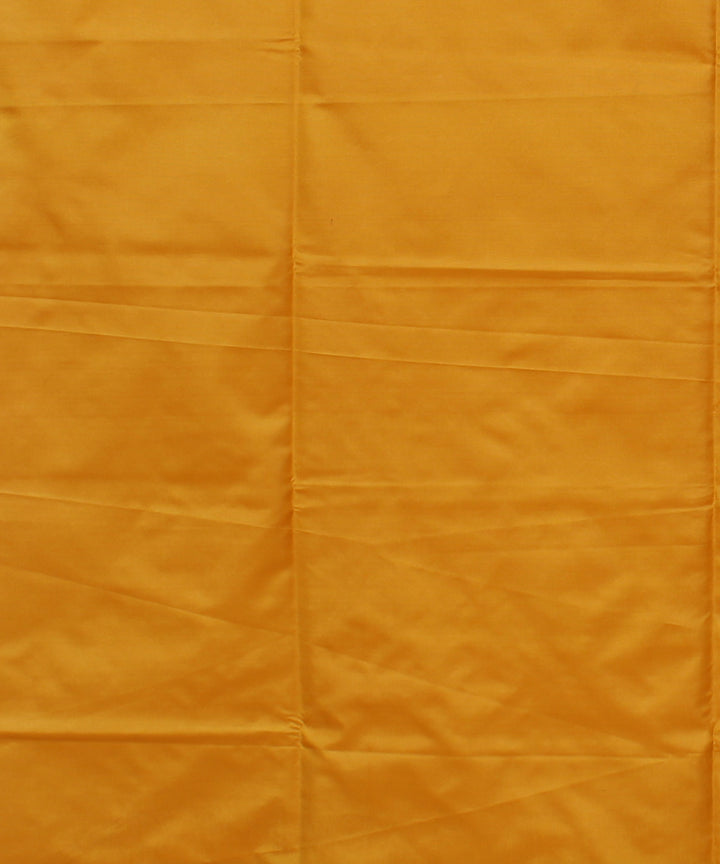 Yellow handwoven Karnataka soft silk saree