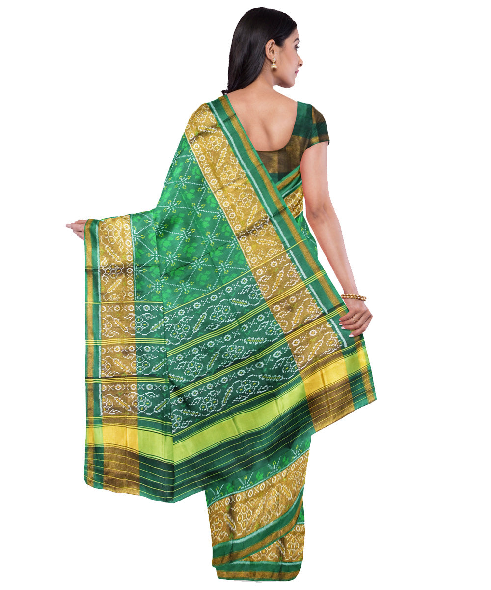 Light green silk handloom patola ikat saree