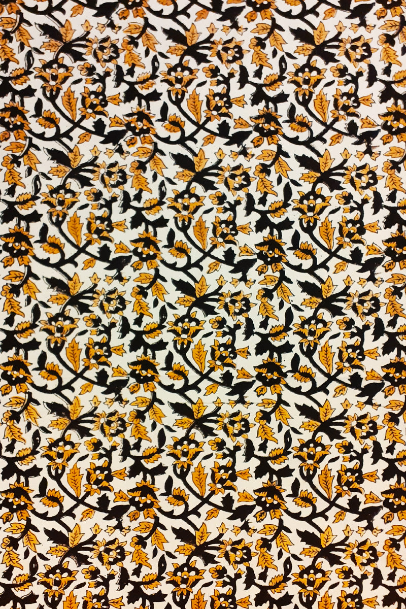 Multicolor hand block printed cotton bedsheet