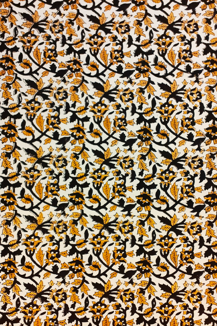 Multicolor hand block printed cotton bedsheet