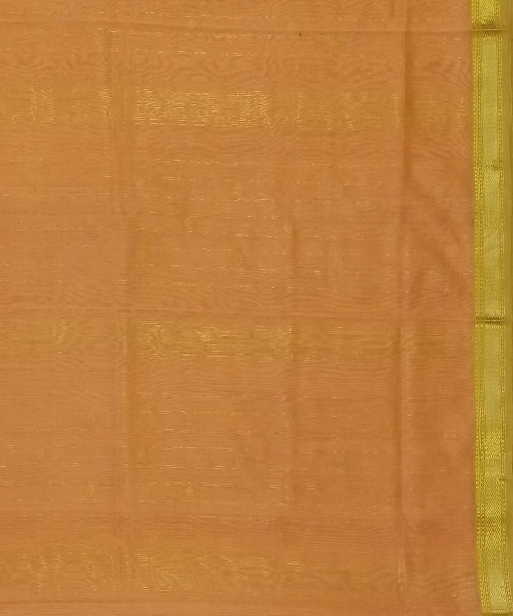 Maheshwari Handloom Light Orange Cotton Silk Saree