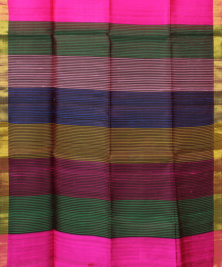 pink karnataka handwoven raw silk saree